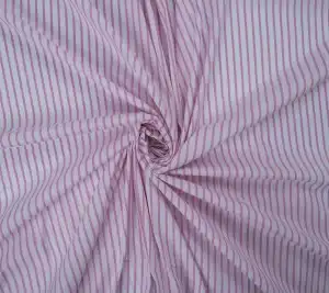 Bawełna koszulowa cienka w różowe paski 
