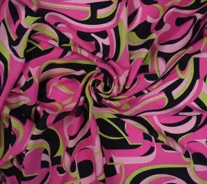 Jedwabny twill Pucci - abstrakcja Resztka 47 cm x 140 cm