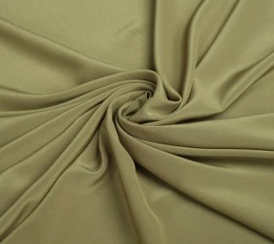 Krepa jedwabna 100% khaki cienka